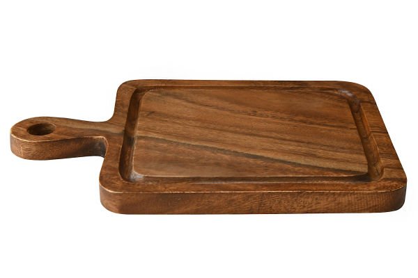 AKASYA AĞACI EL YAPIMI KULPLU STEAK TAHTASI WD6226 30*19,5CM