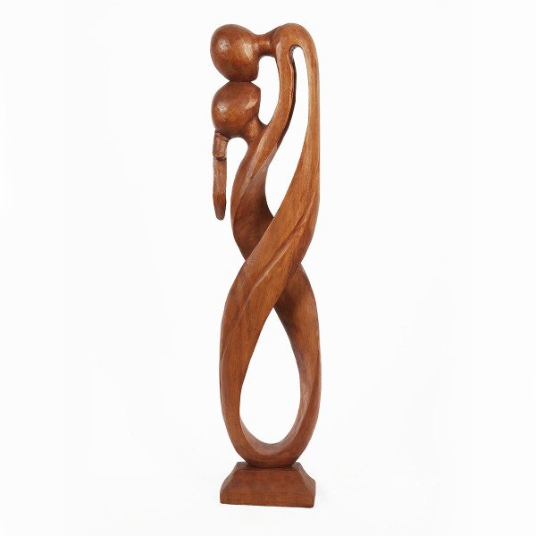 SUWEN AĞACI EL YAPIMI  ABSTRACT BİBLO, ÖPÜŞEN SEVGİLİLER 80 CM