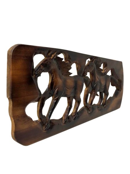 MİNDİ  AĞACI EL YAPIMI 2'Lİ AT TABLO 70*27CM