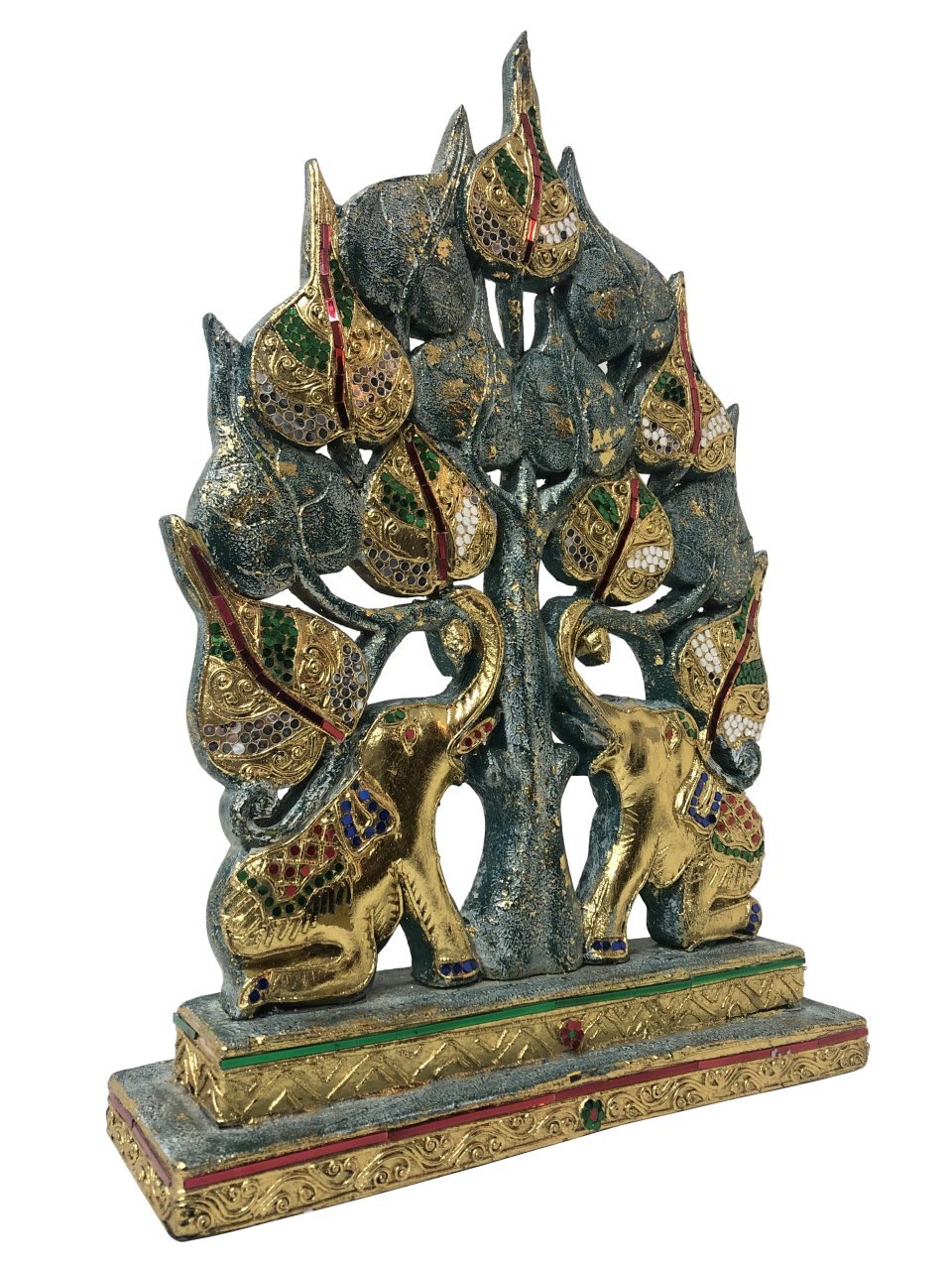 AHŞAP EL YAPIMI FİL PANEL STANDLI HAYAT AĞACI  60*40CM