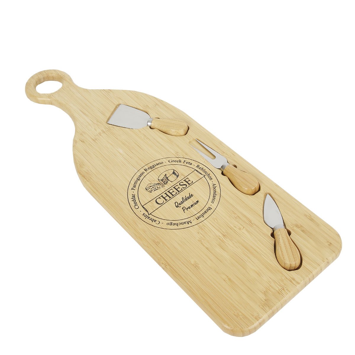 B0522 OSNA 4 PARÇA BAMBU PEYNİR SETİ 56CM