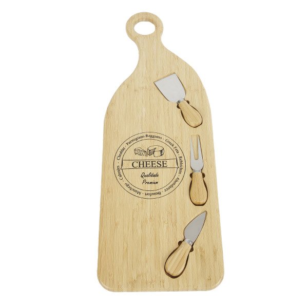 B0522 OSNA 4 PARÇA BAMBU PEYNİR SETİ 56CM