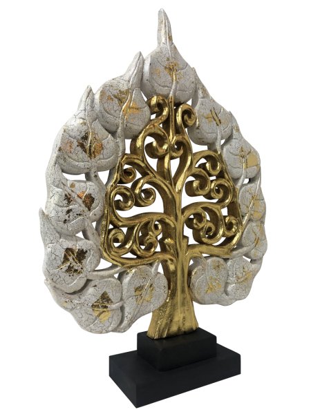 AHŞAP EL YAPIMI HAYAT AĞACI STANDLI PANEL 57*40CM