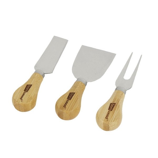 BAMWOOD W0949 3 PARÇA BAMBU SAPLI PEYNİR SETİ 12,4*9CM