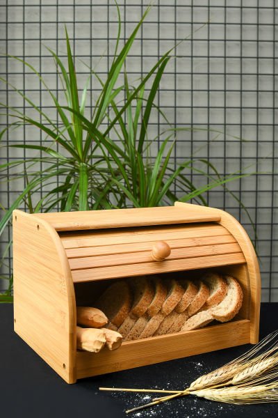 B0717 VİTALİS BAMBU EKMEK SAKLAMA KABI 27*20*17CM