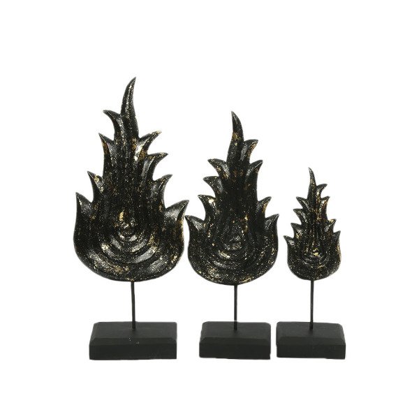 AHŞAP EL YAPIMI EJDERHA KUYRUĞU 3' LÜ , 12*34CM , 16*43 CM, 20*48 CM