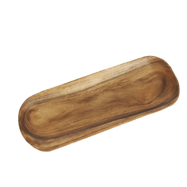 AKASYA AĞACI EL YAPIMI OVAL SUNUM TEPSİSİ WD6315/RE211 43,5x16,5CM