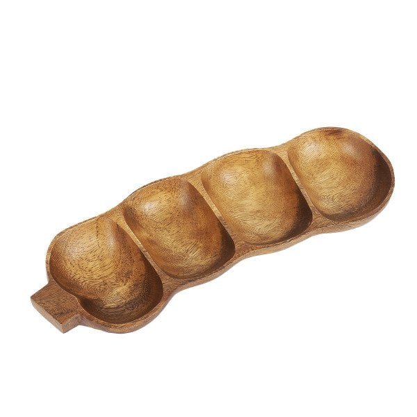 AKASYA EL YAPIMI 4 BÖLMELİ ÇEREZLİK 40x13x4 CM WD6111
