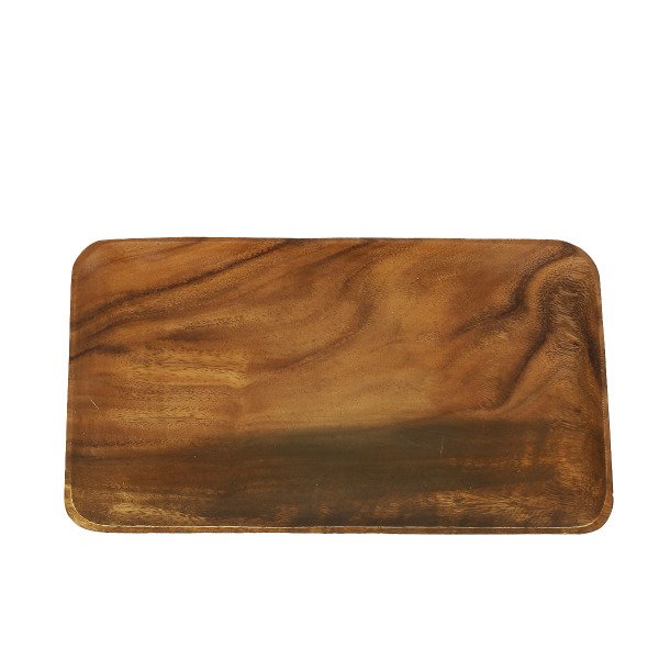 AKASYA AĞACI WD-6332 EL YAPIMI DİKDÖRTGEN TABAK ORTA BOY 35x20CM
