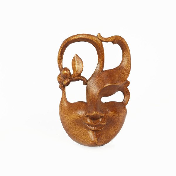 AHŞAP DEKORATİF OYMALI TİYATRAL  MASK 17 CM
