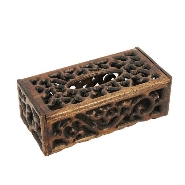 EL YAPIMI AHŞAP OYMALI PEÇETELİK 15*30*10 CM