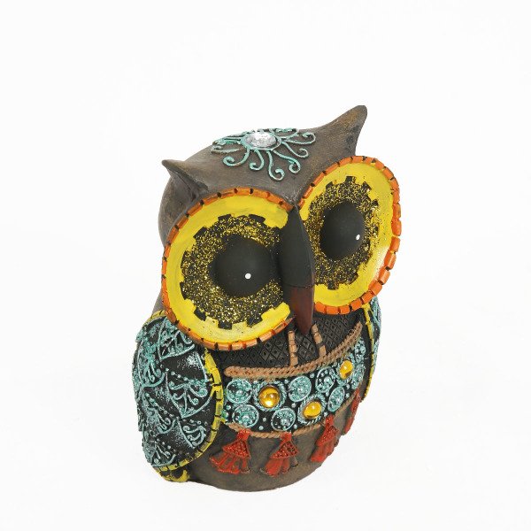 POLYESTER SİMLİ BAYKUŞ DEKORATİF OBJE  11*14 CM