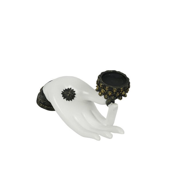 POLYESTER BUDDHA ELİ TEALIGHT MUMLUK  10*22 CM