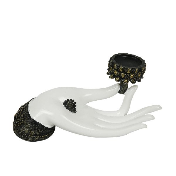 POLYESTER BUDDHA ELİ TEALIGHT MUMLUK  10*22 CM