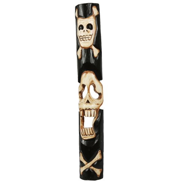 AHŞAP KURU KAFA EL YAPIMI MASK / DUVAR DEKORU  1 METRE