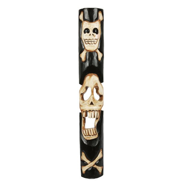 AHŞAP KURU KAFA EL YAPIMI MASK / DUVAR DEKORU  1 METRE