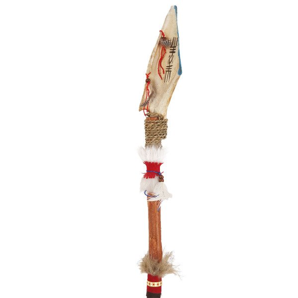 KEMİKLİ  AFRİKA KABİLE MIZRAĞI 130 CM