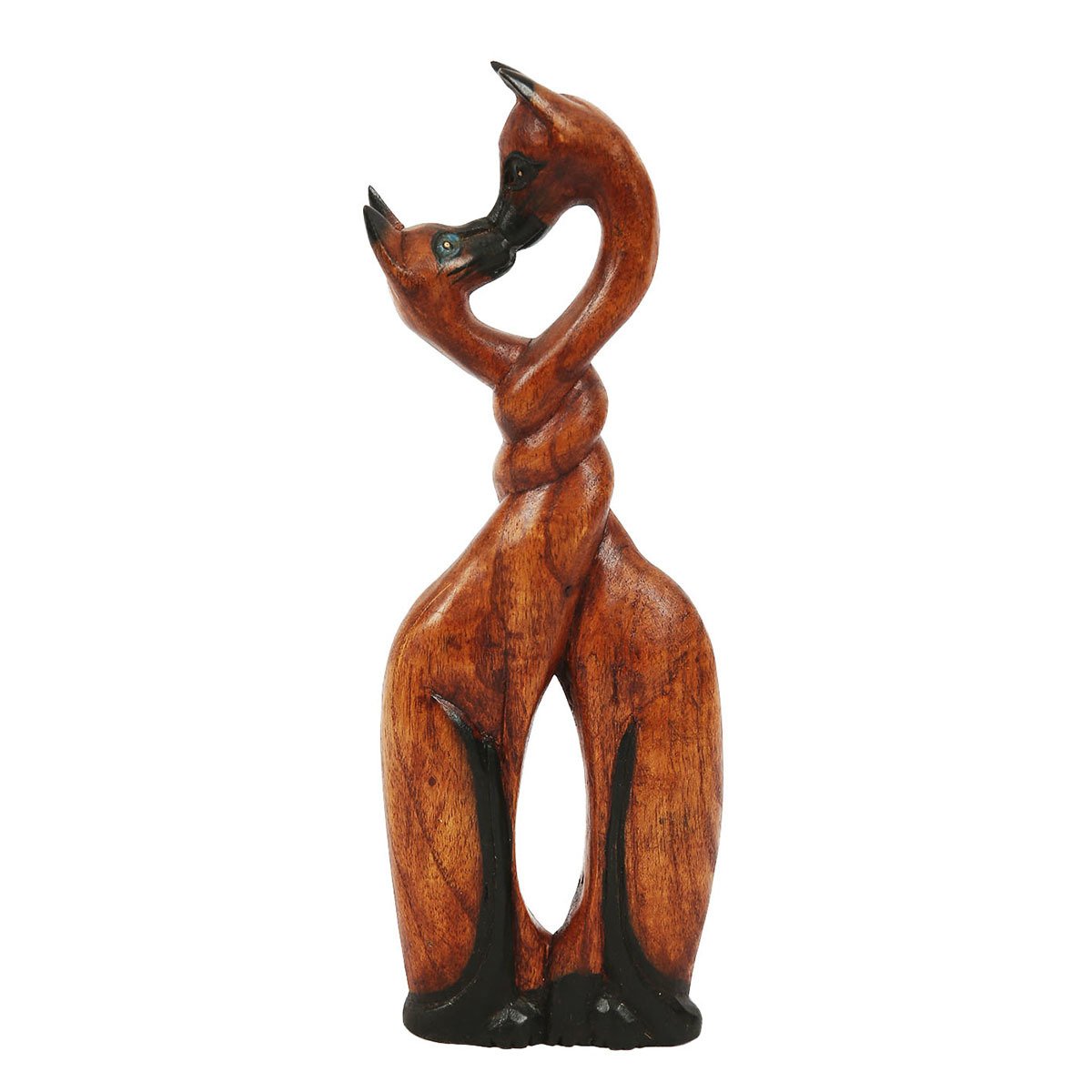 AHŞAP EL YAPIMI ABSTRACT BİBLO / ÖPÜŞEN SARMAŞIK KEDİLER 31CM