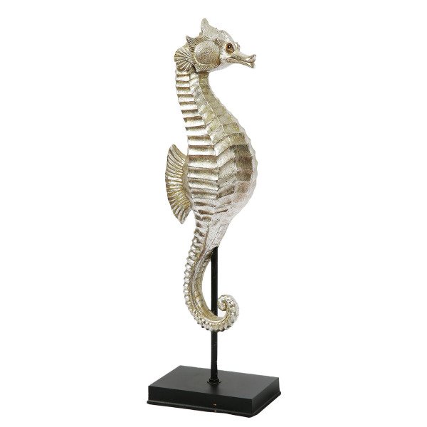 POLYESTER STANDLI  DENİZ ATI DEKORATİF BİBLO 52 CM