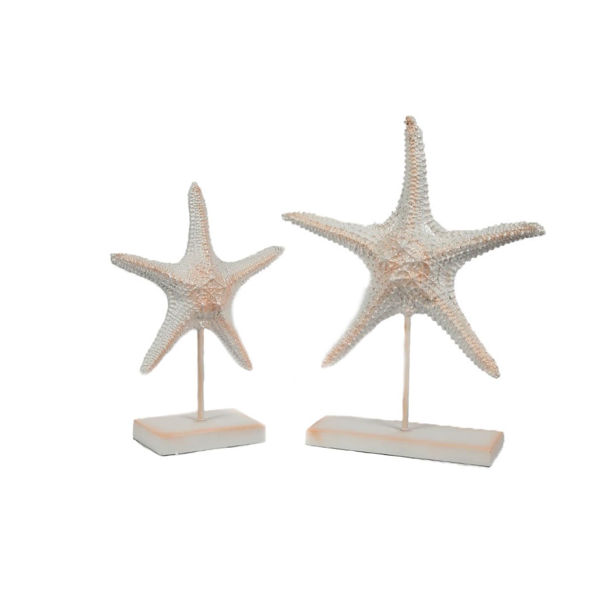 STANDLI 2'Lİ DENİZ YILDIZI DEKORATİF BİBLO  31 CM, 39 CM