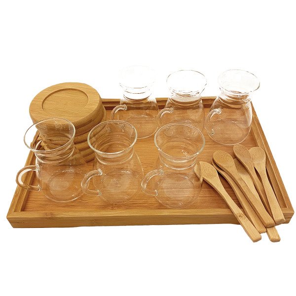 PM-770 BAMBU TEPSİLİ 18 PARÇA ÇAY SETİ