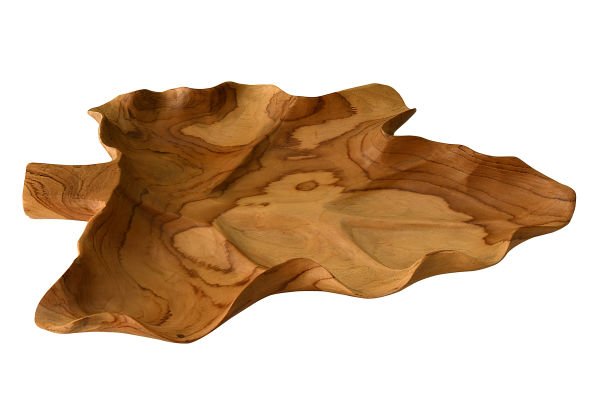 TEAK AĞACI EL YAPIMI YAPRAK SERVİS VE SUNUMLUK