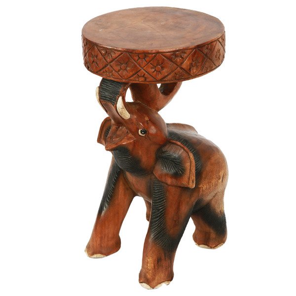 AHŞAP FİL SEHPA 28*28*52 CM
