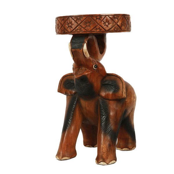AHŞAP FİL SEHPA 28*28*52 CM