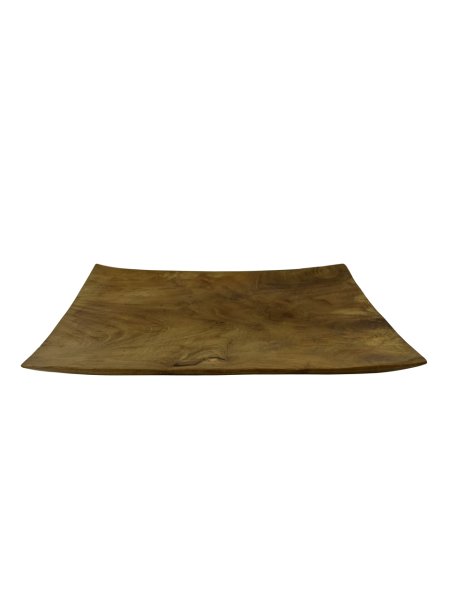 TEAK AĞACI EL YAPIMI SERVİS VE SUNUMLUK 26*19CM