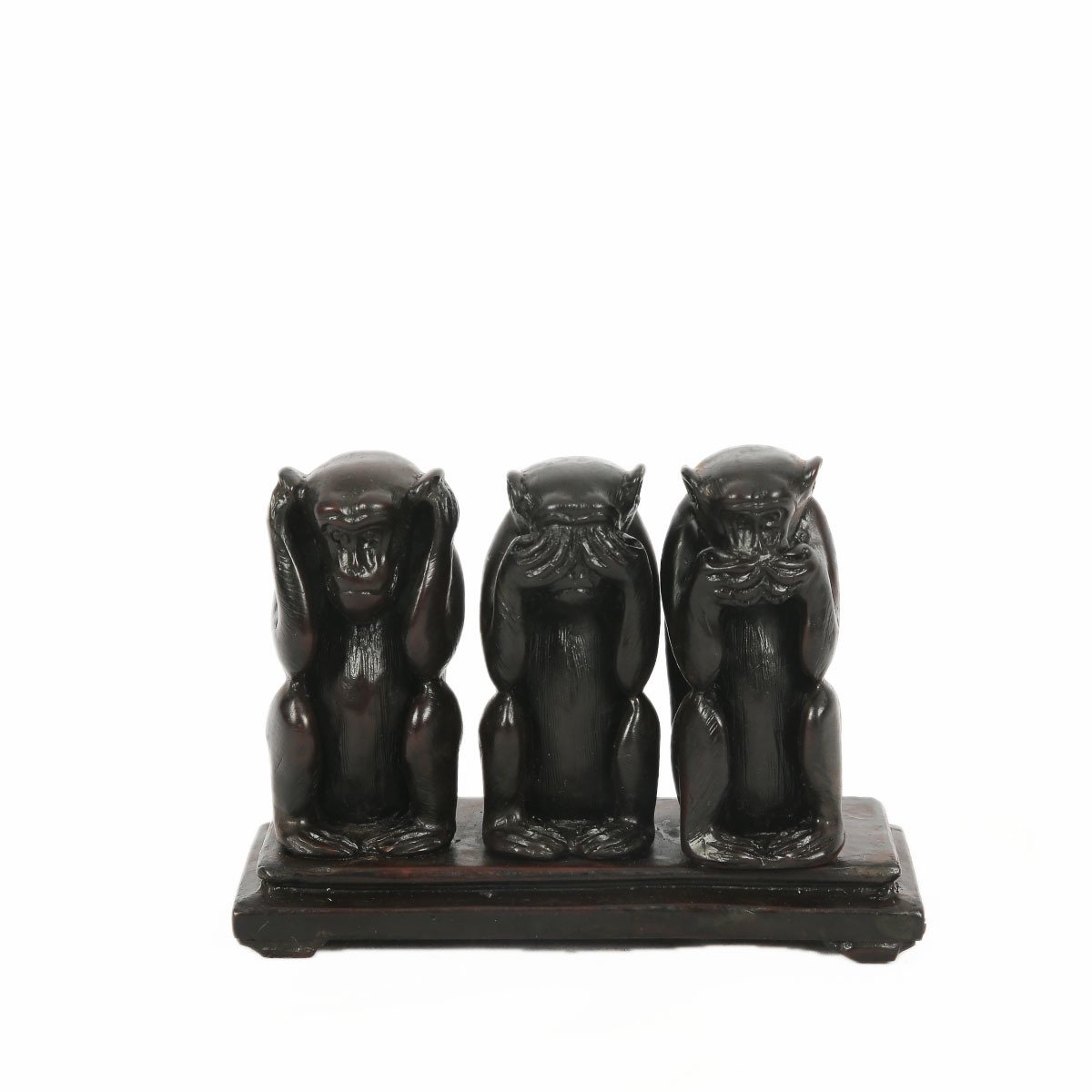 REÇİNE 3'LÜ MAYMUN BİBLO / GÖRMEDİM,DUYMADIM,BİLMİYORUM   12*17 CM