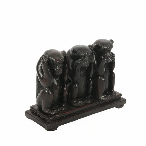 REÇİNE 3'LÜ MAYMUN BİBLO / GÖRMEDİM,DUYMADIM,BİLMİYORUM   12*17 CM