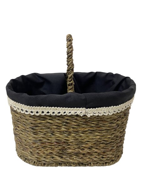 HASIR EL YAPIMI 2 BÖLMELİ KULPLU KAŞIKLIK 22*14*12CM