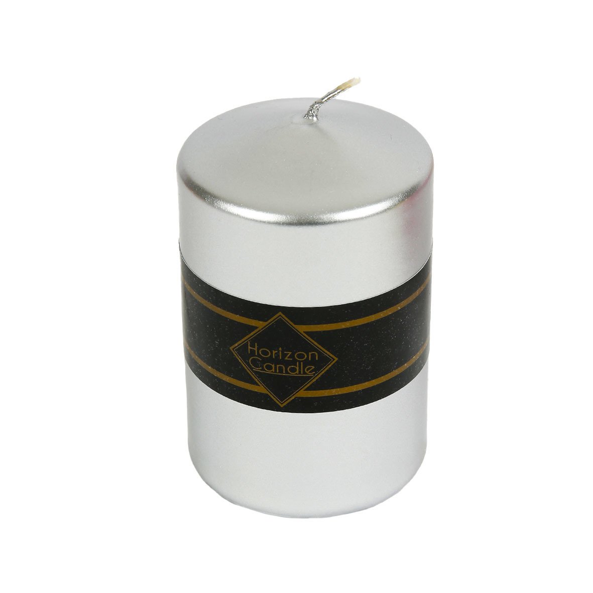 GÜMÜŞ SİLİNDİR MUM 8*12CM