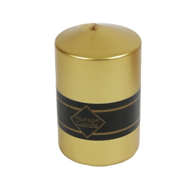 GOLD SİLİNDİR MUM 8*12CM