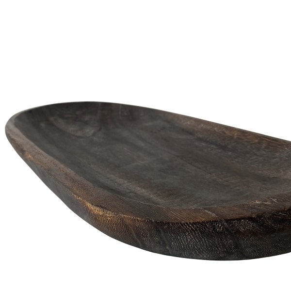 PAULOWNIA AĞACI  EL YAPIMI KAYIK SUNUMLUK BİLBUR 43*25*5CM