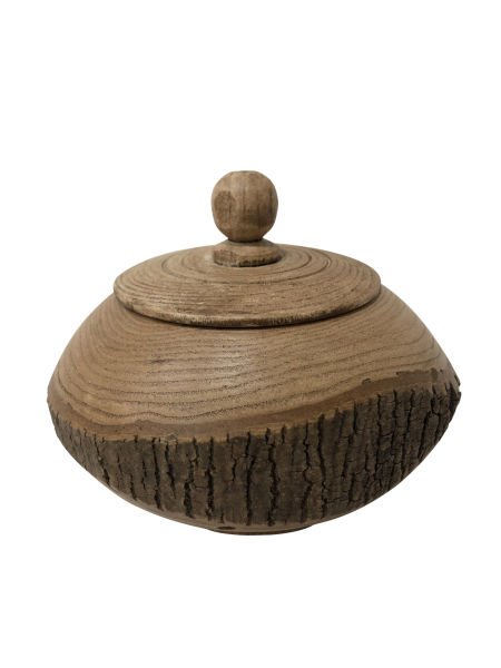 SÜWEN AĞACI EL YAPIMI KAPAKLI DOĞAL AĞAÇ  ŞEKERLİK 20*6CM