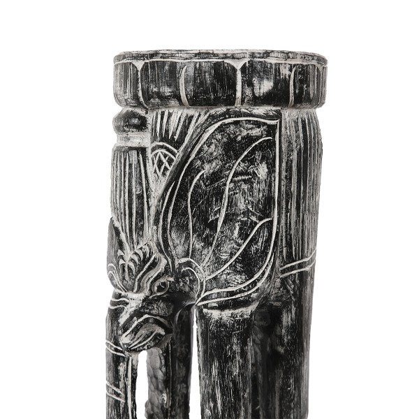 AHŞAP EL YAPIMI OYMALI ESKİTME 3 BOY FİL SEHPA 28*38*48 CM
