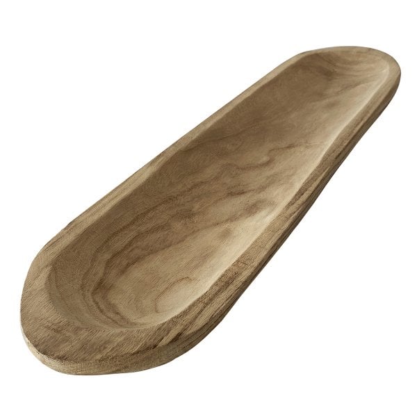 EL YAPIMI OVAL AHŞAP SUNUMLUK BÜYÜK BOY