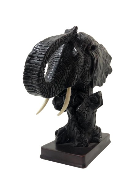 REÇİNE STANDLI FİL KAFASI OBJE 21CM