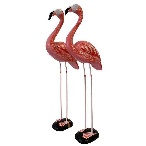 AHŞAP EL YAPIMI  BÜYÜK BOY FLAMİNGO 55CM