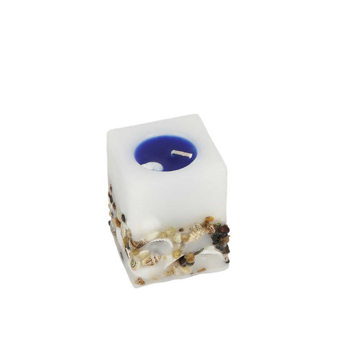DENİZ KABUKLU KARE  KÜÇÜK BOY MUM 5*6CM