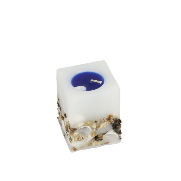 DENİZ KABUKLU KARE  KÜÇÜK BOY MUM 5*6CM