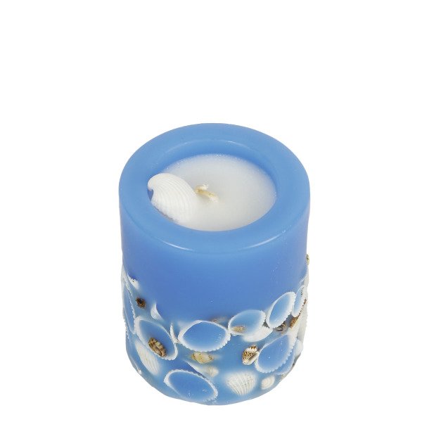 DENİZ KABUKLU SİLİNDİR MUM 7*9,5CM