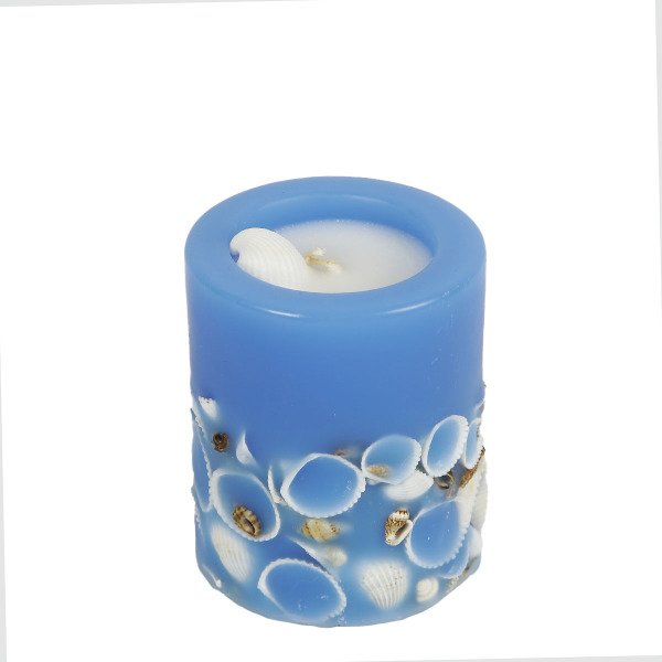 DENİZ KABUKLU SİLİNDİR MUM 7*9,5CM
