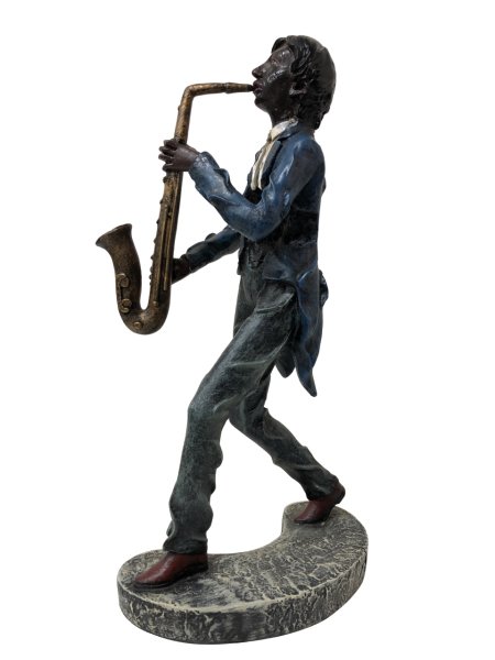 MÜZİSYEN / SAKSAFONCU DEKORATİF BİBLO 41CM