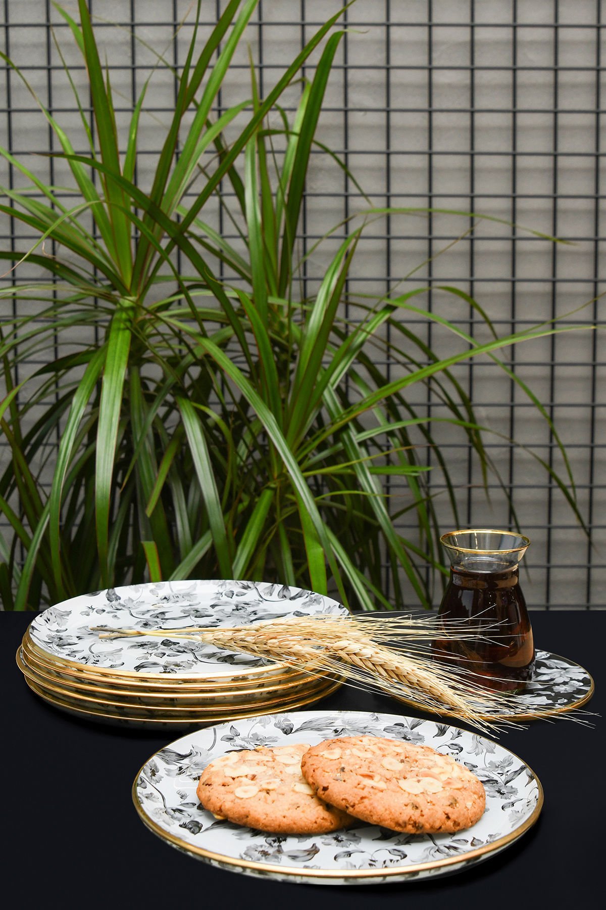 CLARA  ÇİÇEKLİ PASTA TABAĞI  6'LI 21CM