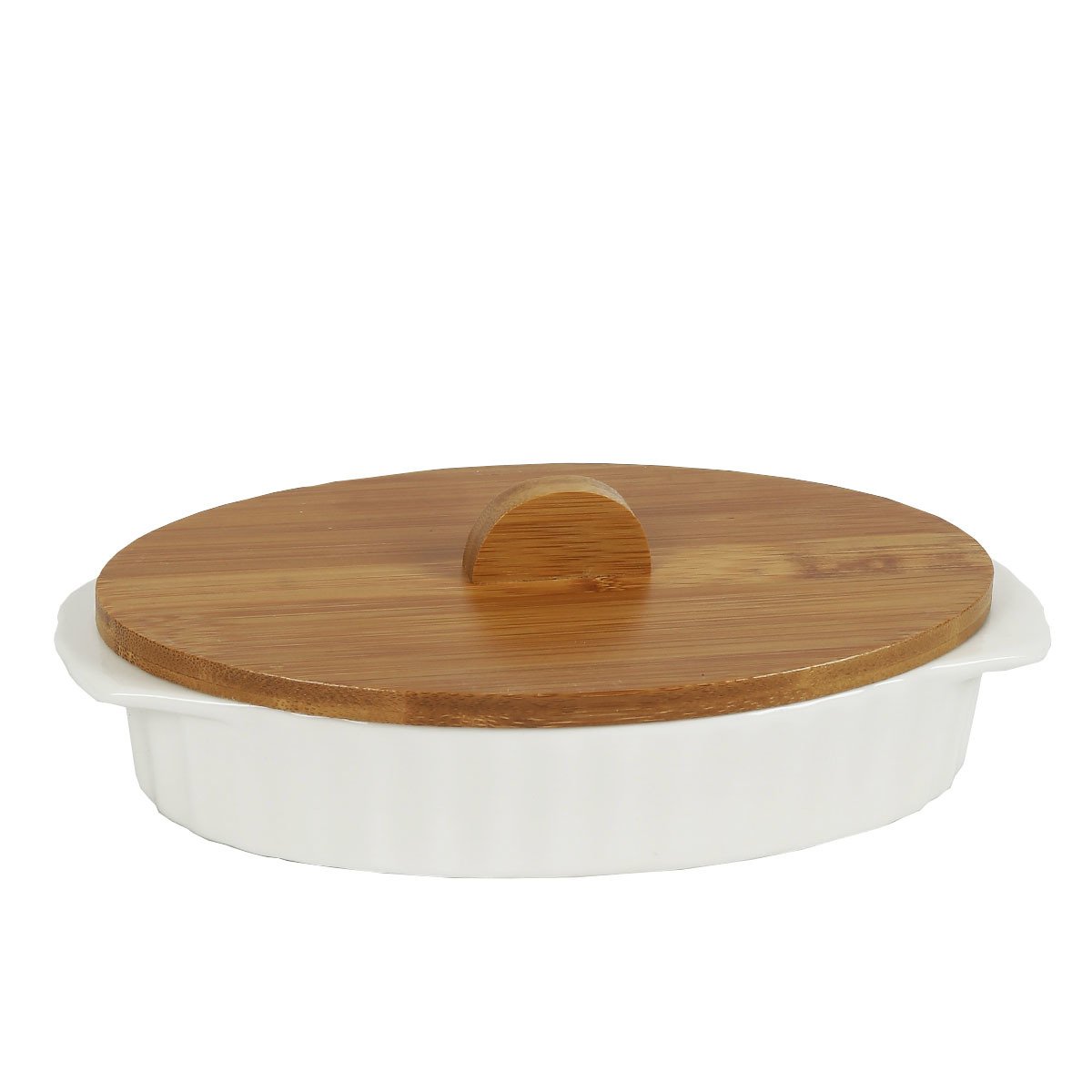 PİPKİN PORSELEN BAMBU KAPAKLI GÜVEÇ 21,8*12,5*6,6CM