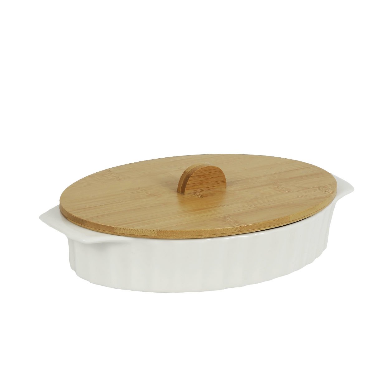PİPKİN PORSELEN BAMBU KAPAKLI GÜVEÇ 26,5*16*7,5CM