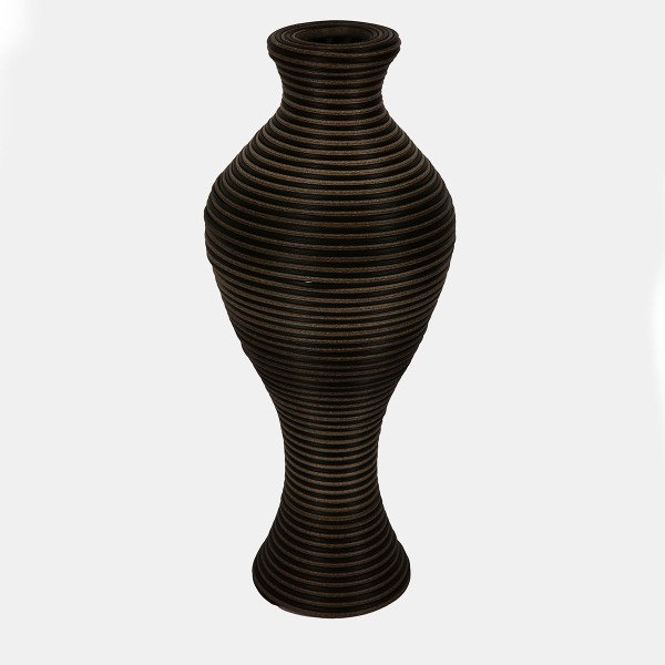PLASTİK HASIR DOKULU EL YAPIMI VAZO KÜÇÜK BOY   60 CM