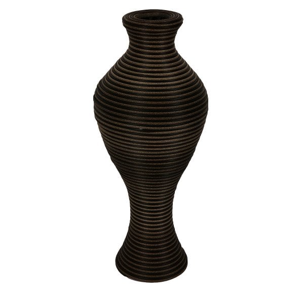 PLASTİK HASIR DOKULU EL YAPIMI VAZO KÜÇÜK BOY   60 CM